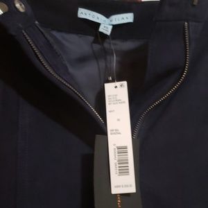 Dark blue suede 3/4 length skirt w tags